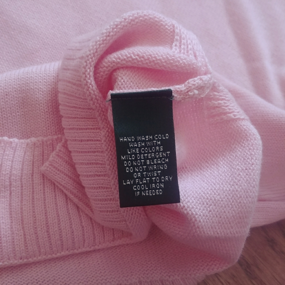 Ralph Lauren Pink Cowl Neck Sweater. Excellent Condition. Medium - Picture 5 of 11